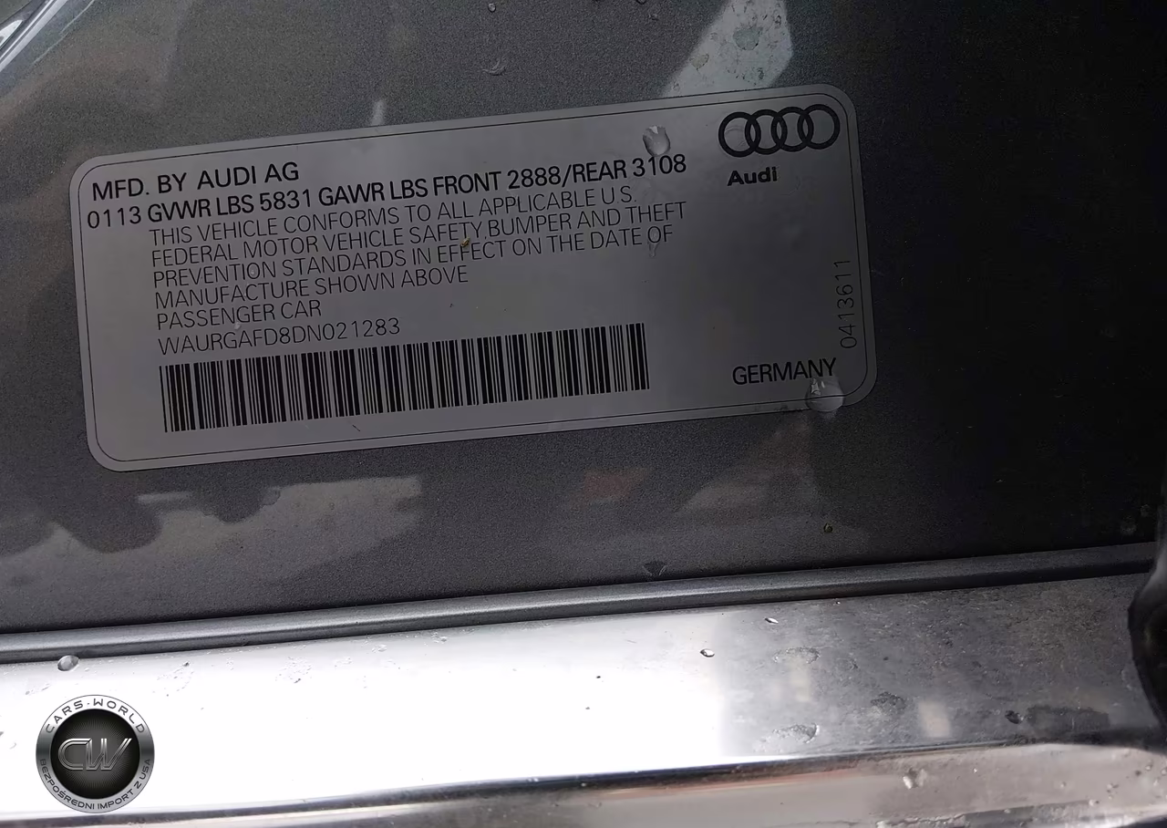 2013 Audi A8 L 3.0T VIN:WAURGAFD8DN021283 - 9