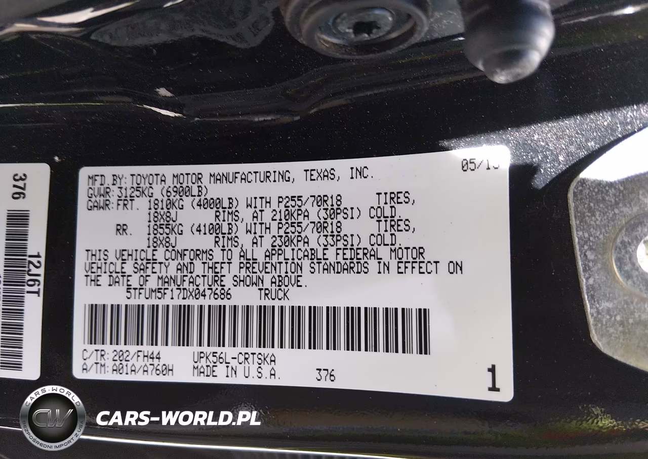 2013 Toyota Tundra Grade 4.6L V8 VIN:5TFUM5F17DX047686 - 9