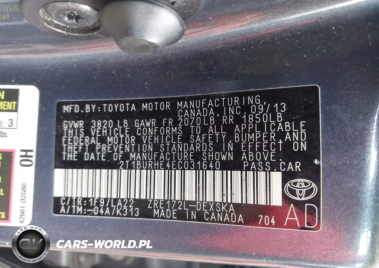 2014 Toyota Corolla L-Le-Le Pls-Prm-S-S Pls VIN:2T1BURHE4EC031640 - 9