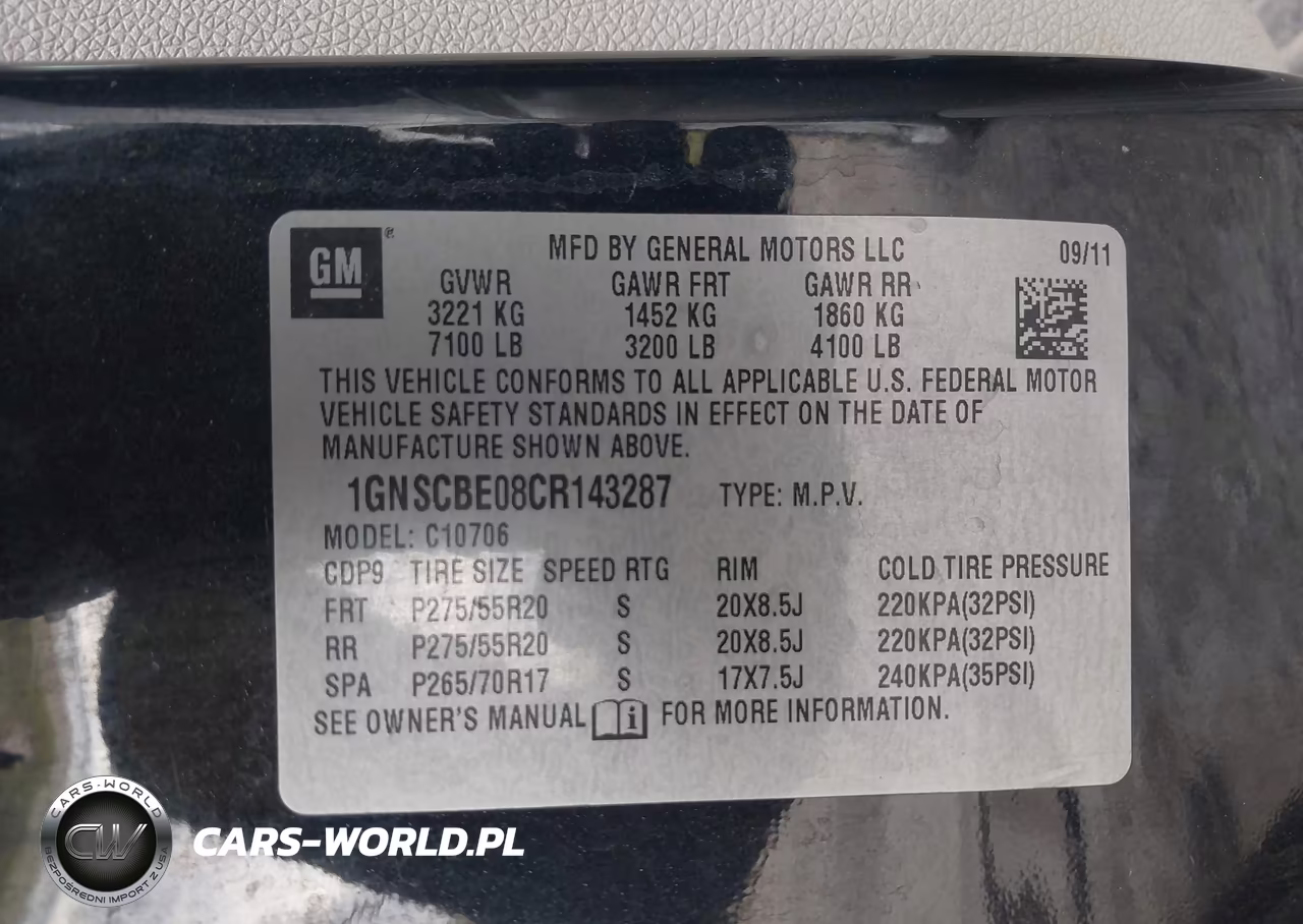 2012 Chevrolet Tahoe Lt VIN:1GNSCBE08CR143287 - 9