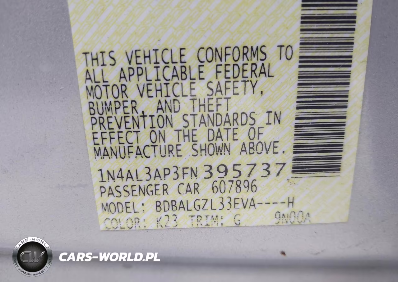 2015 Nissan Altima 2.5 S VIN:1N4AL3AP3FN395737 - 9