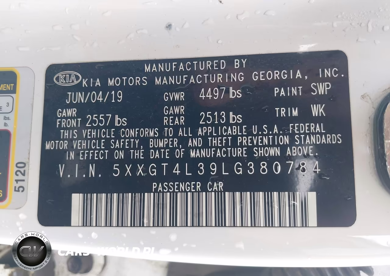 2020 Kia Optima Lx VIN:5XXGT4L39LG380784 - 9