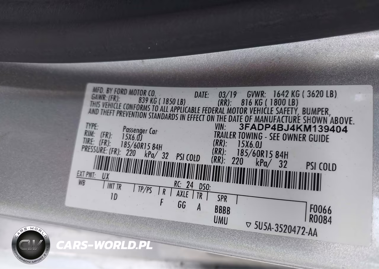 2019 Ford Fiesta Se VIN:3FADP4BJ4KM139404 - 9