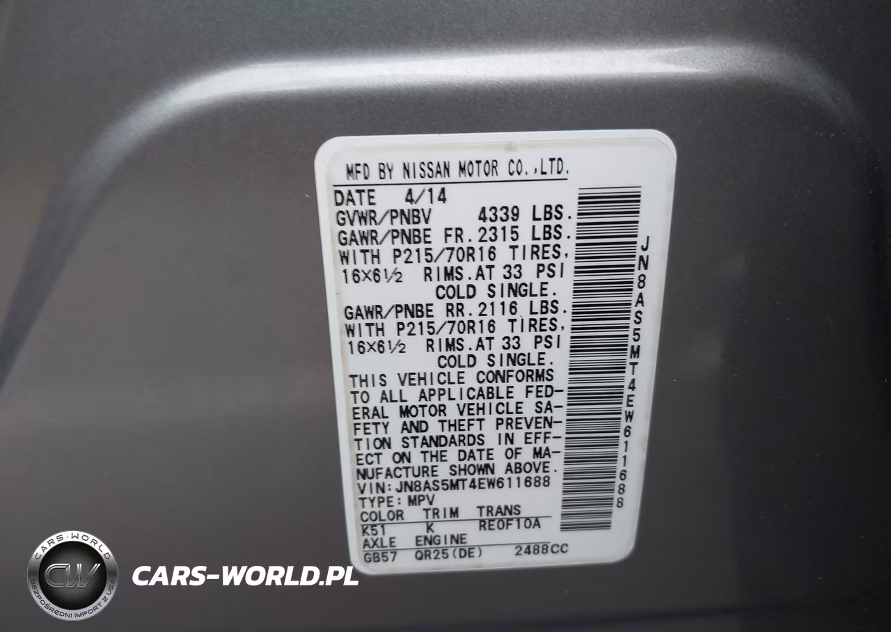 2014 Nissan Rogue Select S VIN:JN8AS5MT4EW611688 - 9