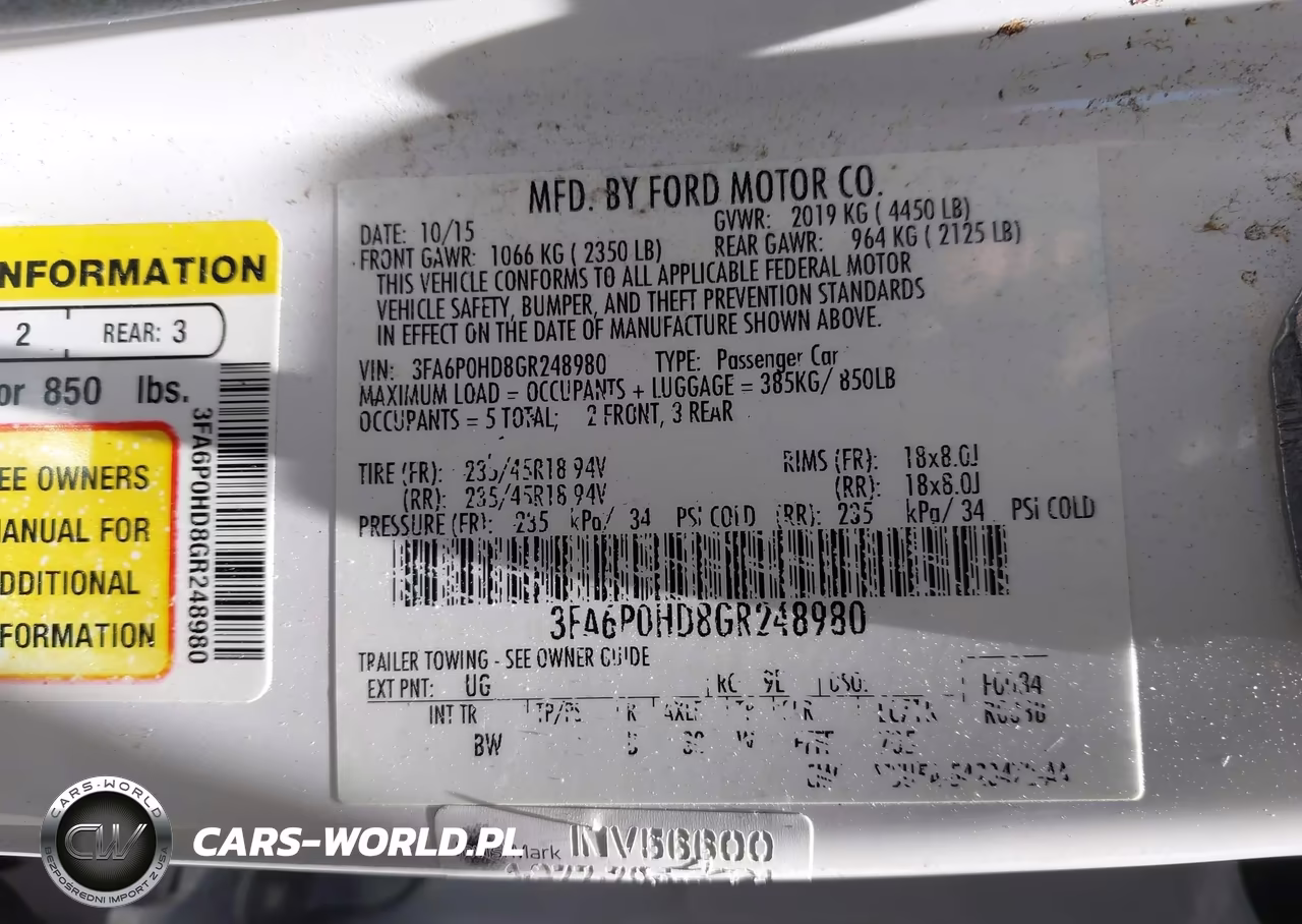 2016 Ford Fusion Se VIN:3FA6P0HD8GR248980 - 9