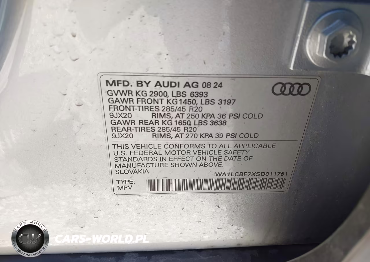 2025 Audi Q7 Premium Plus 45 Tfsi Quattro Tiptronic VIN:WA1LCBF7XSD011761 - 9