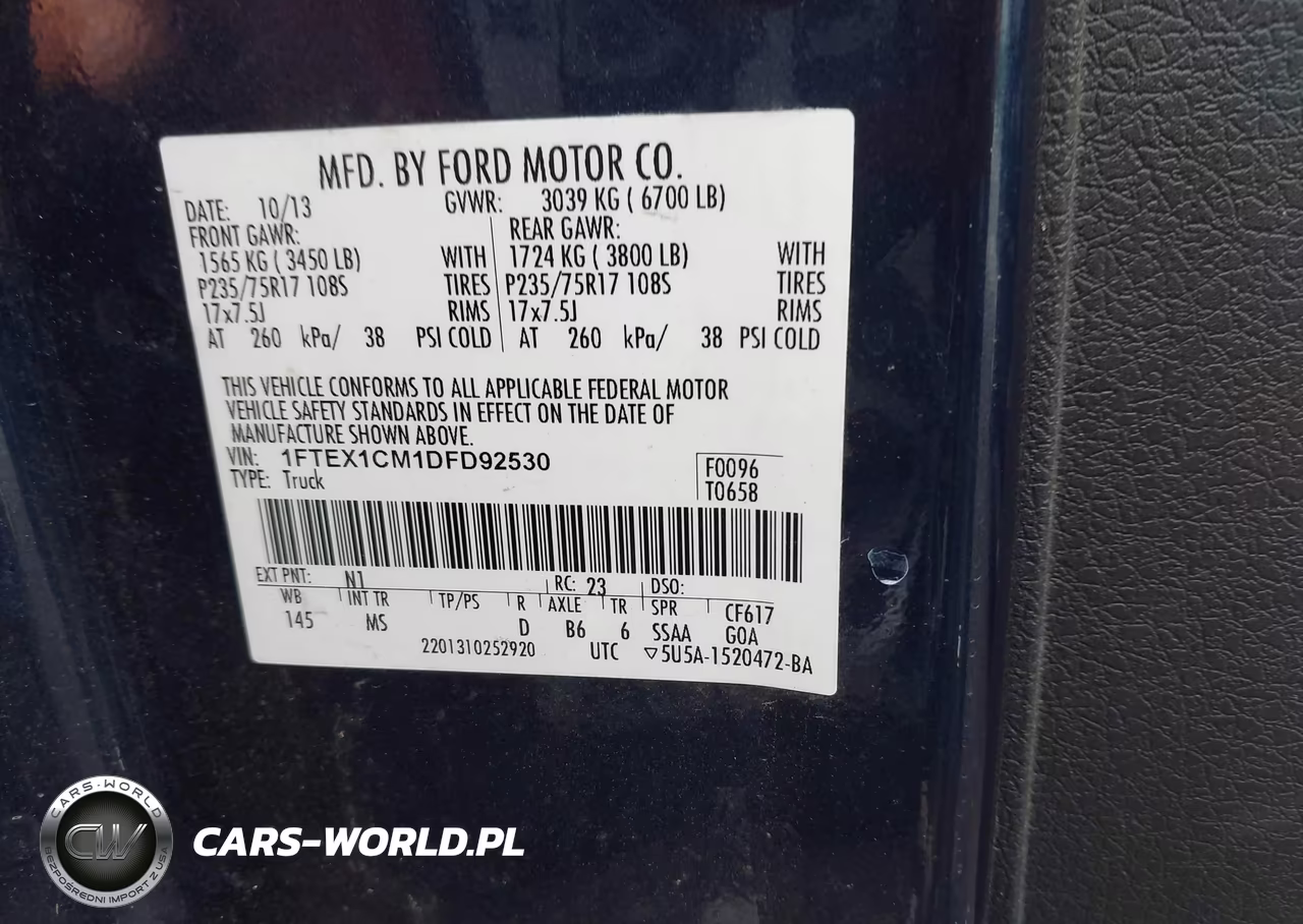 2013 Ford F-150 Xlt VIN:1FTEX1CM1DFD92530 - 9
