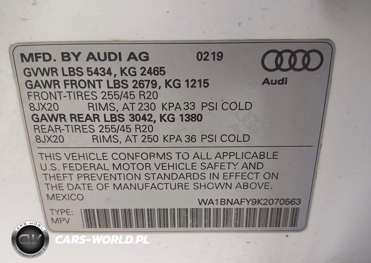 2019 Audi Q5 45 Premium VIN:WA1BNAFY9K2070563 - 9