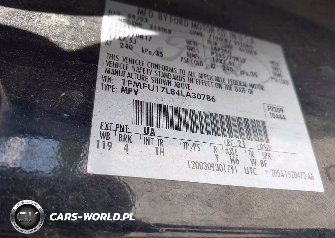 2004 Ford Expedition Eddie Bauer VIN:1FMFU17L84LA30786 - 9