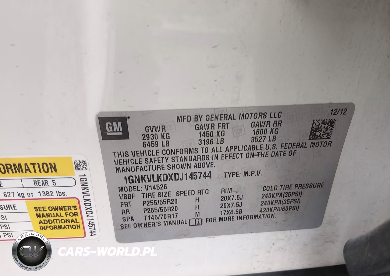 2013 Chevrolet Traverse Ltz VIN:1GNKVLKDXDJ145744 - 9