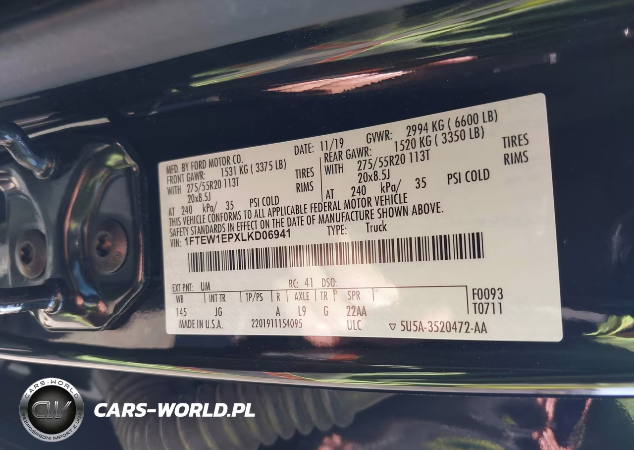 2020 Ford F-150 Xl VIN:1FTEW1EPXLKD06941 - 9