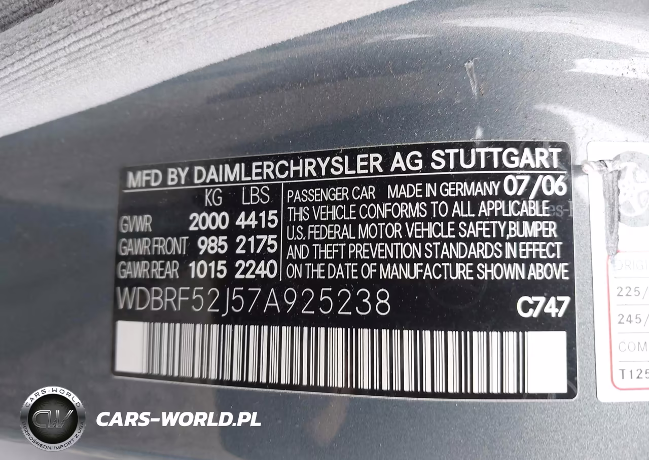 2007 Mercedes-Benz C 230 Sport VIN:WDBRF52J57A925238 - 9