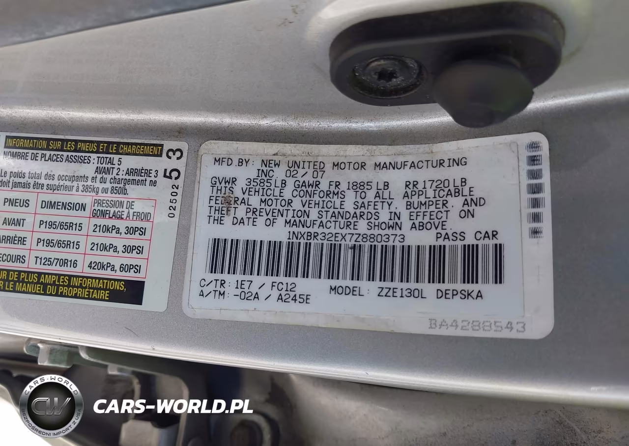 2007 Toyota Corolla S VIN:1NXBR32EX7Z880373 - 9