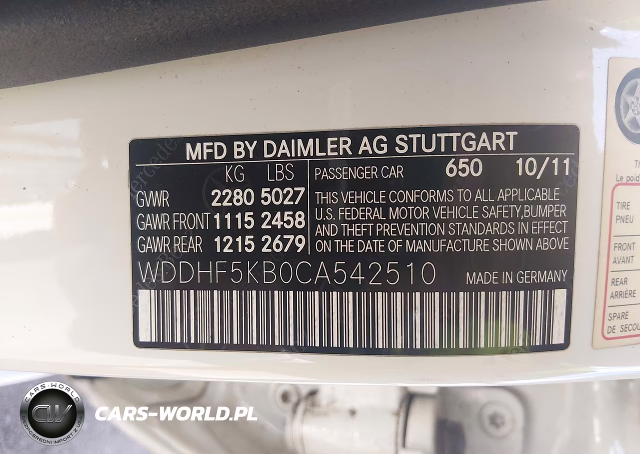 2012 Mercedes-Benz E 350 VIN:WDDHF5KB0CA542510 - 9