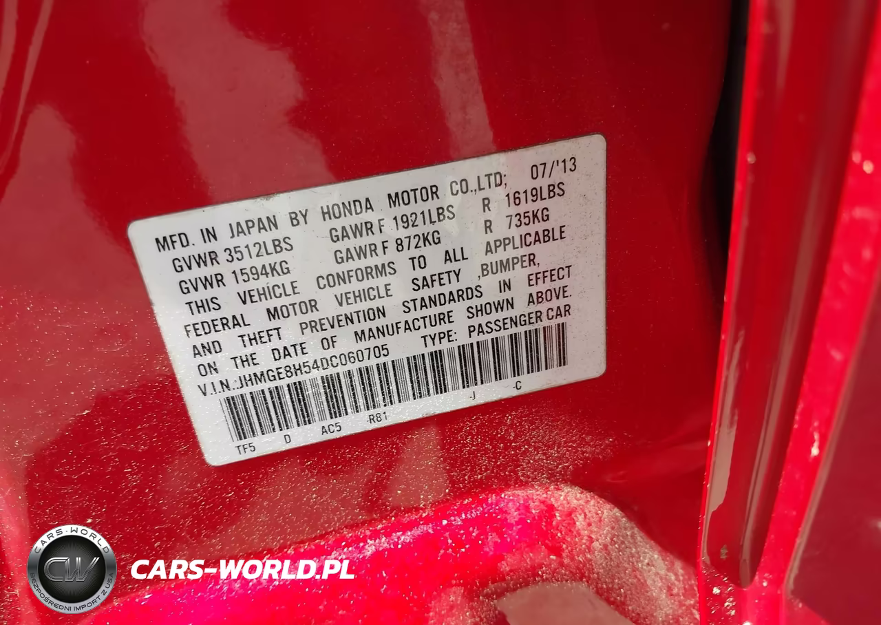2013 Honda Fit Sport VIN:JHMGE8H54DC060705 - 9