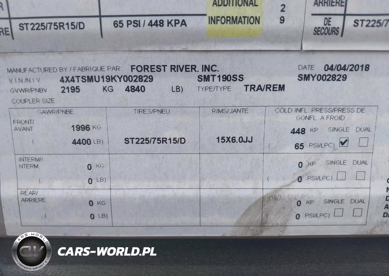 2019 Forest River Salem VIN:4X4TSMU19KY002829 - 9