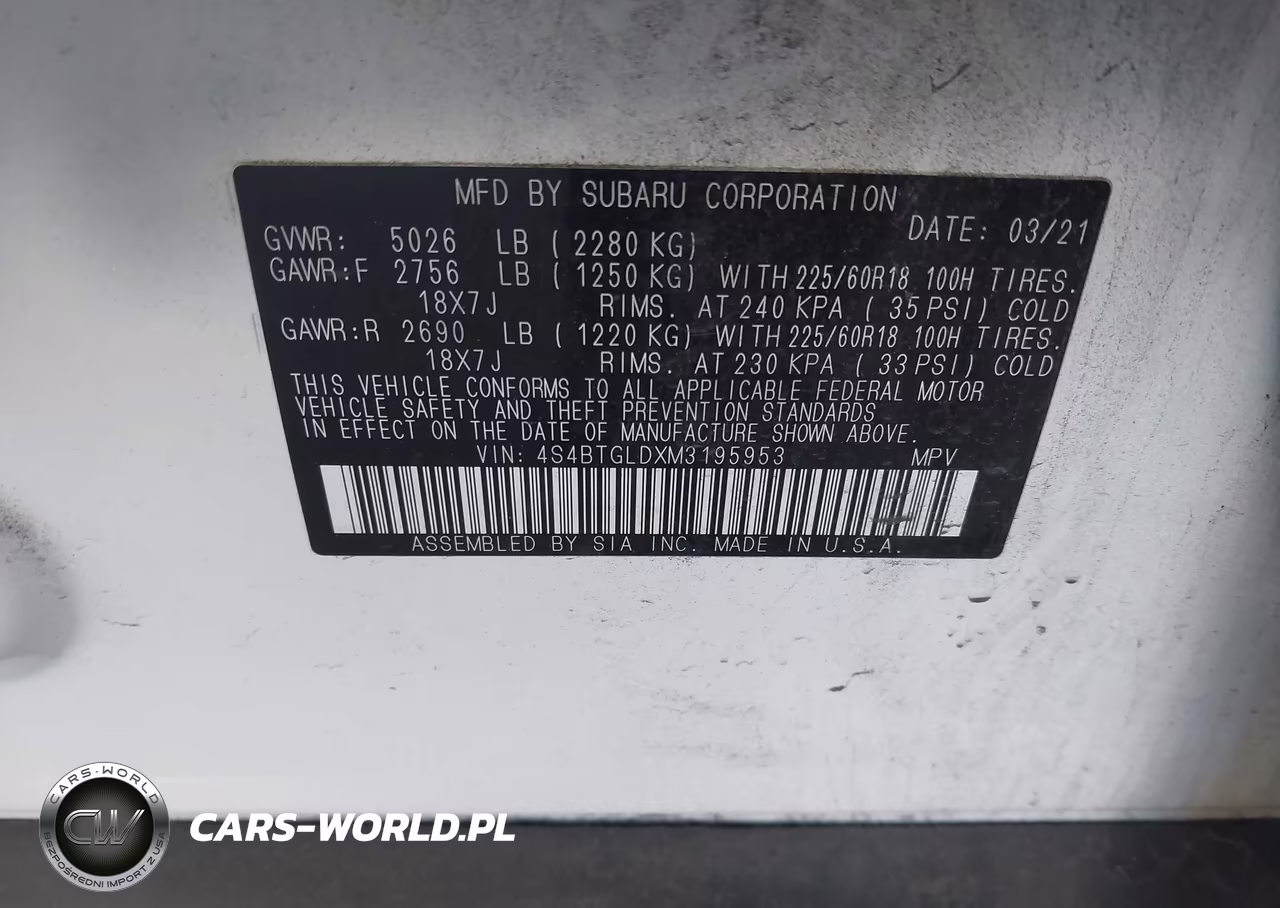 2021 Subaru Outback Onyx Edition Xt VIN:4S4BTGLDXM3195953 - 9