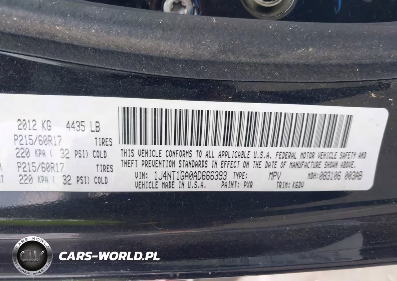 2010 Jeep Patriot Sport VIN:1J4NT1GA0AD666393 - 9
