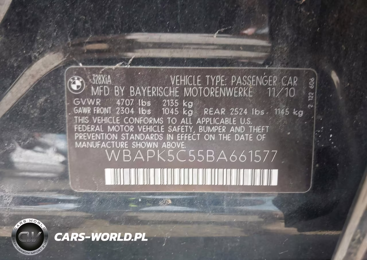 2011 BMW 328I xDrive VIN:WBAPK5C55BA661577 - 9