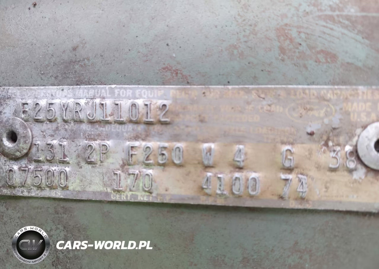 1970 Ford F250 VIN:F25YRJ11012 - 9