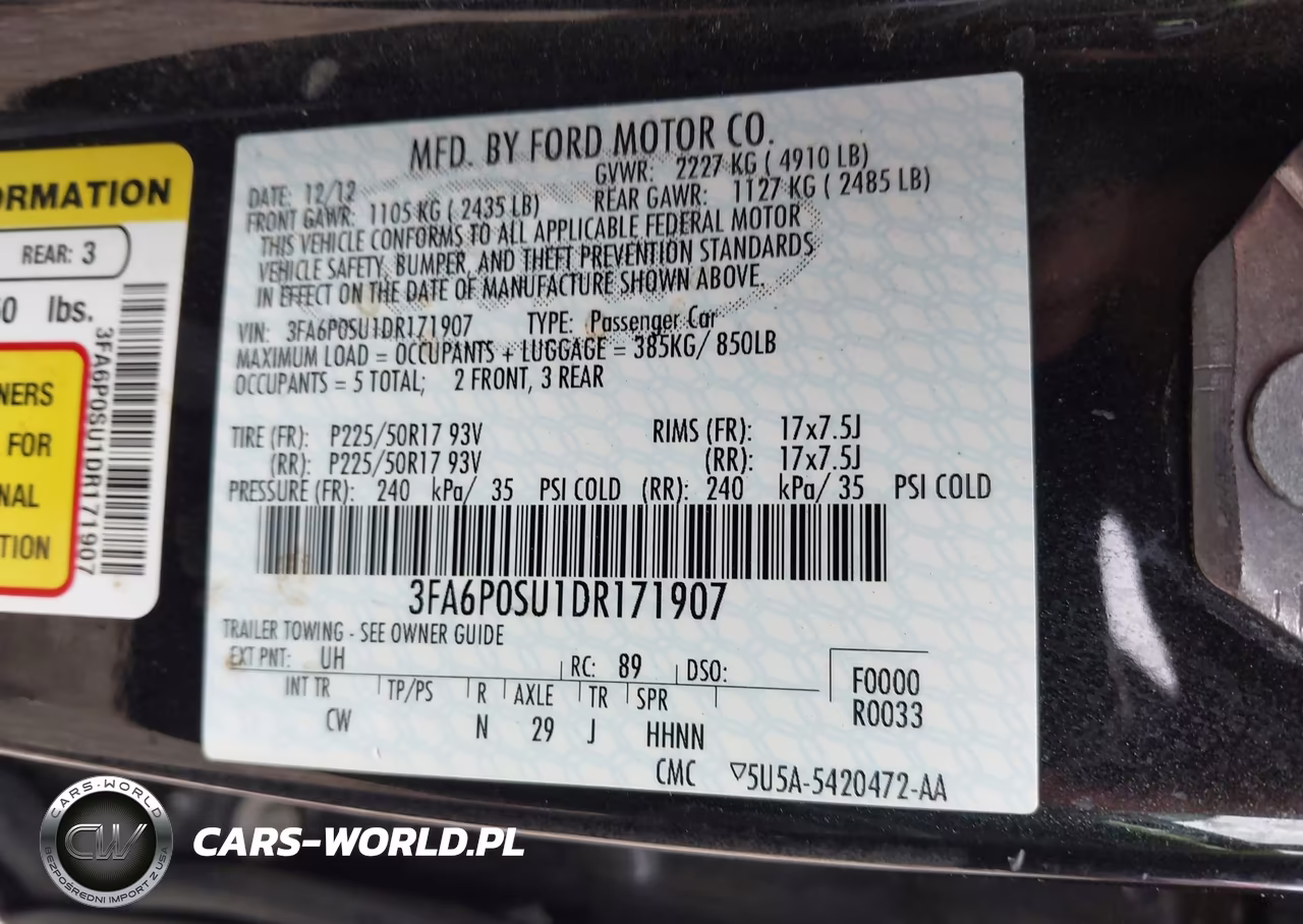 2013 Ford Fusion Energi Titanium VIN:3FA6P0SU1DR171907 - 9
