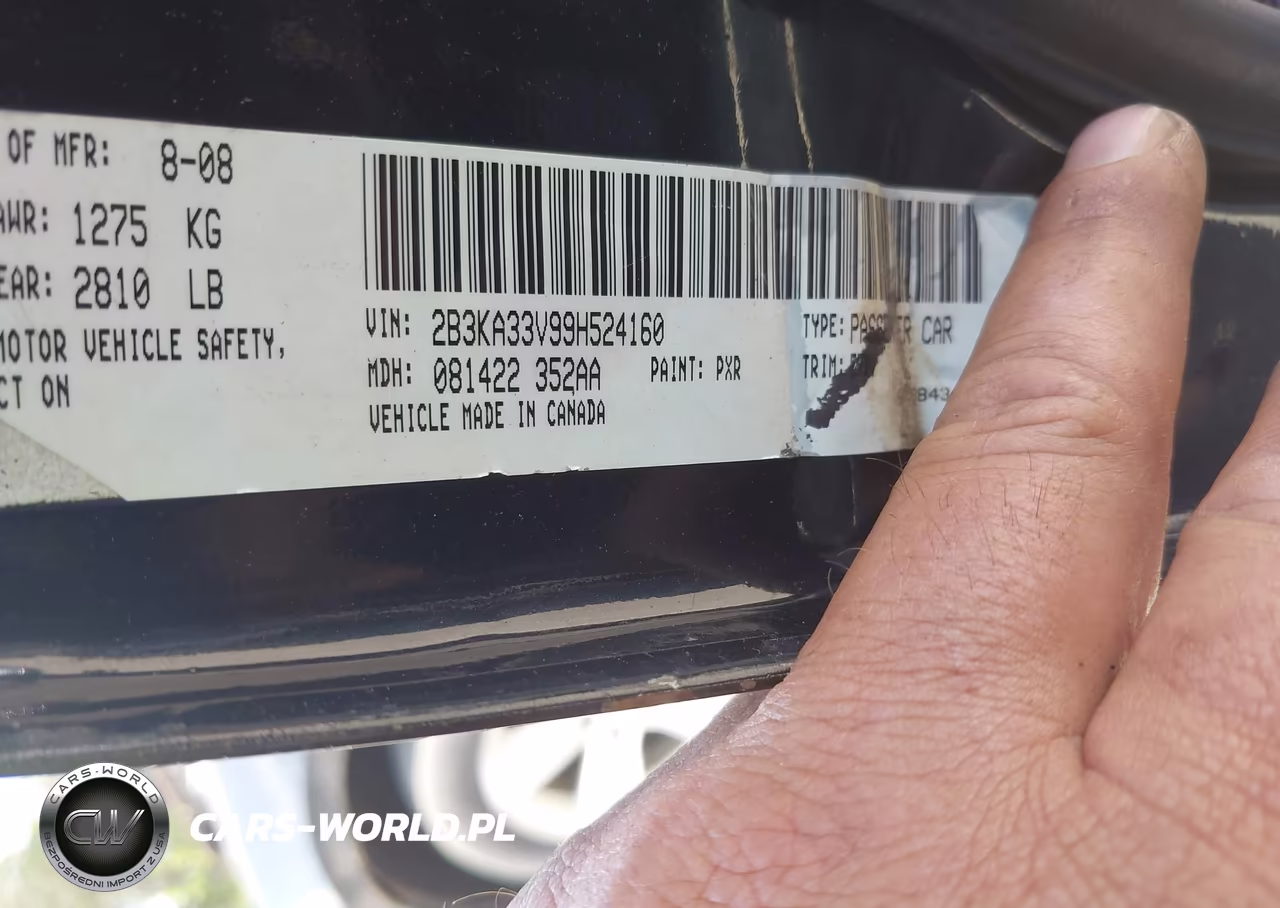2009 Dodge Charger Sxt VIN:2B3KA33V99H524160 - 9
