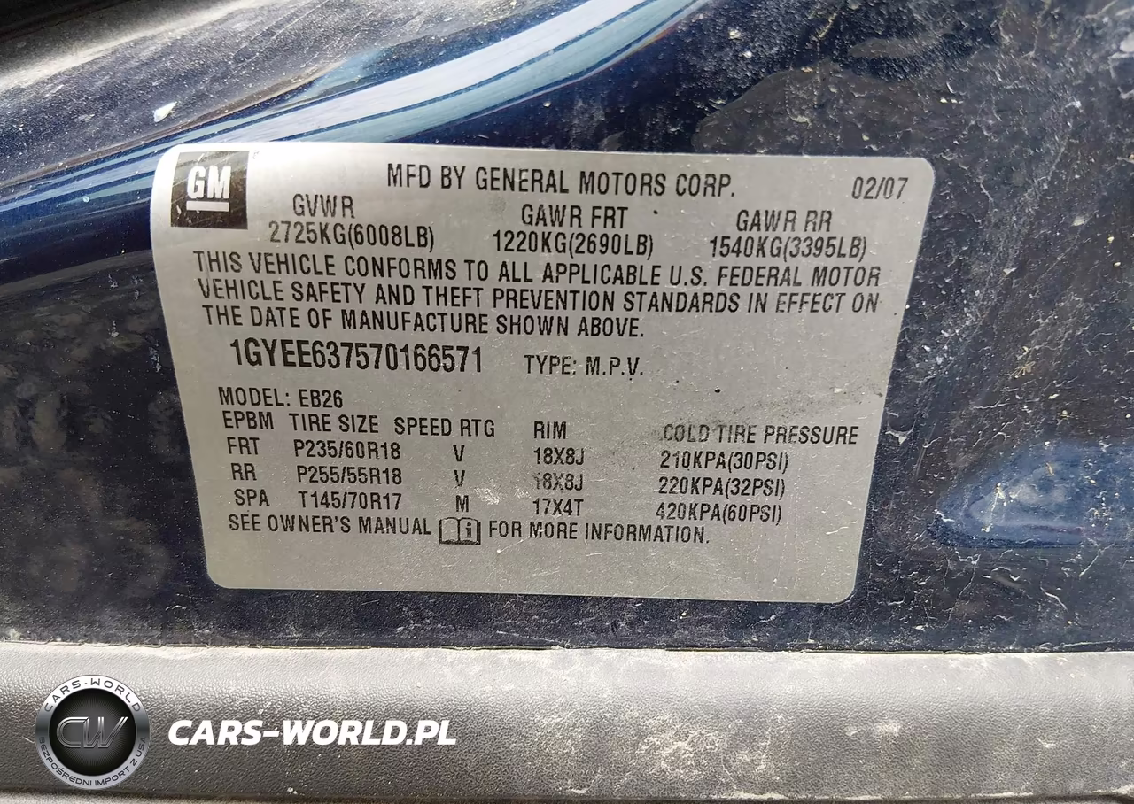 2007 Cadillac Srx V6 VIN:1GYEE637570166571 - 9