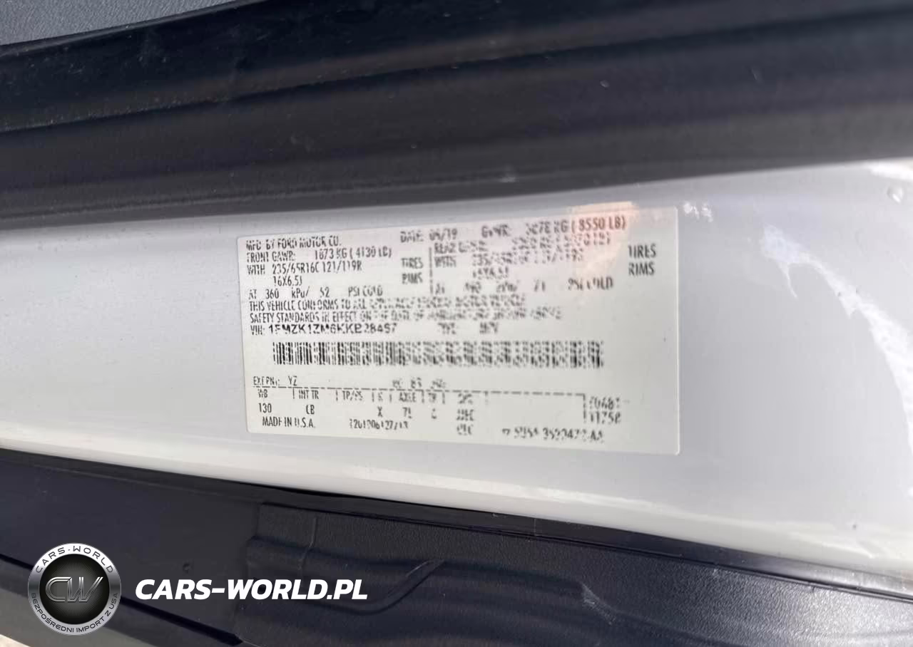 2019 Ford Transit-150 Xl VIN:1FMZK1ZM6KKB28467 - 9