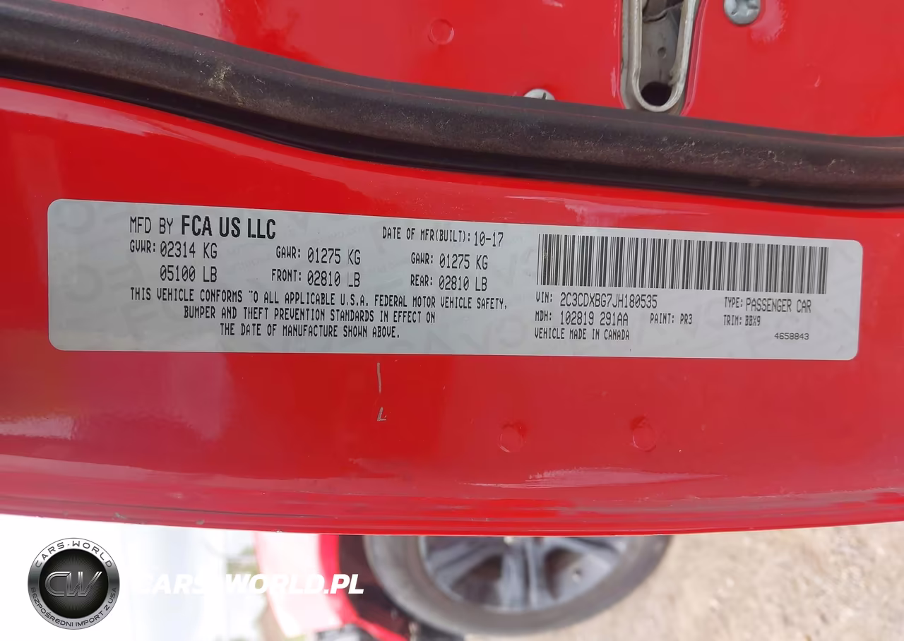 2018 Dodge Charger Sxt Rwd VIN:2C3CDXBG7JH180535 - 9
