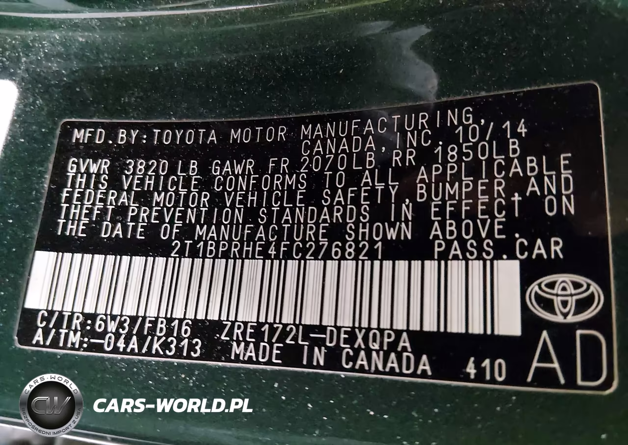 2015 Toyota Corolla Le Eco VIN:2T1BPRHE4FC276821 - 9