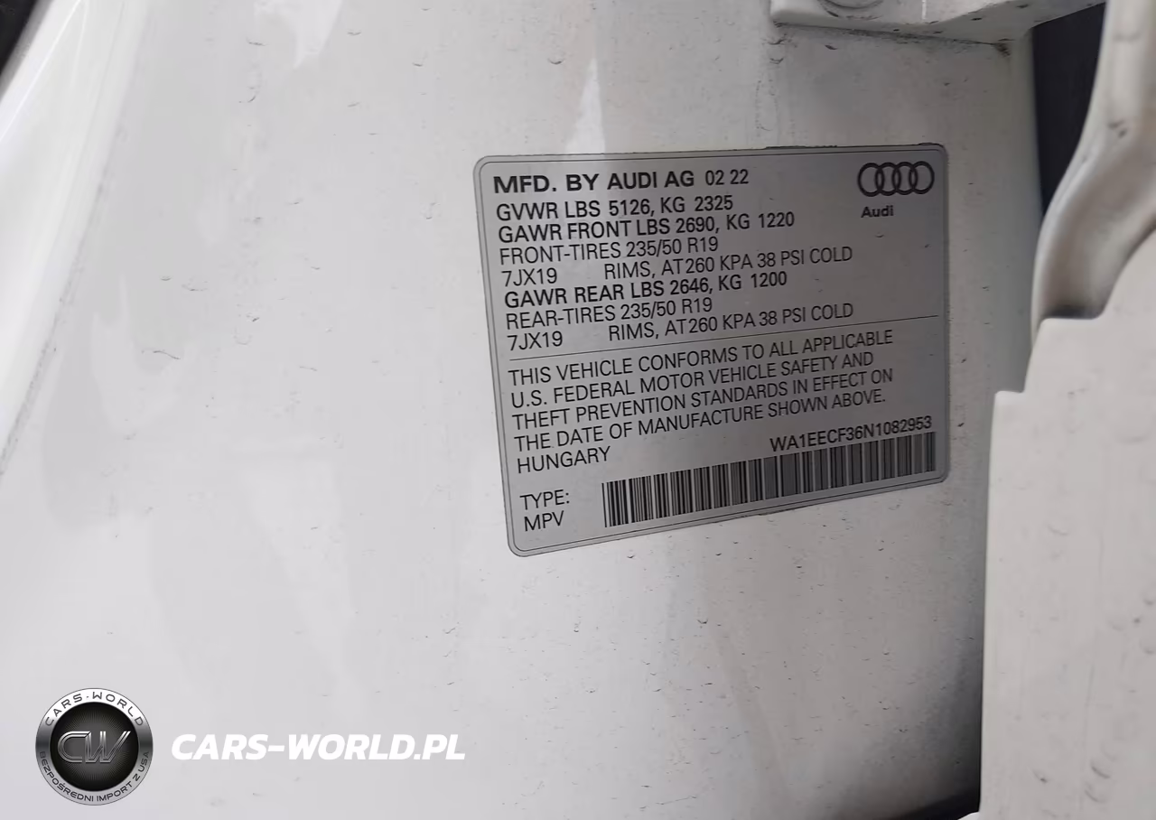 2022 Audi Q3 Premium Plus 45 Tfsi S Line Quattro Tiptronic VIN:WA1EECF36N1082953 - 9
