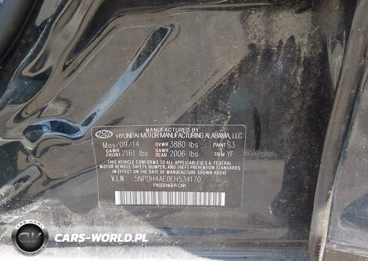2014 Hyundai Elantra Se VIN:5NPDH4AE0EH534170 - 9