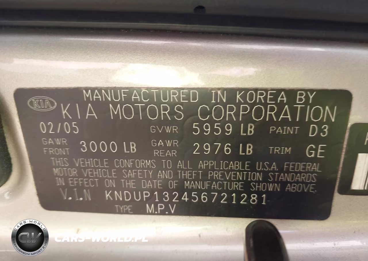 2005 Kia Sedona Ex-Lx VIN:KNDUP132456721281 - 9