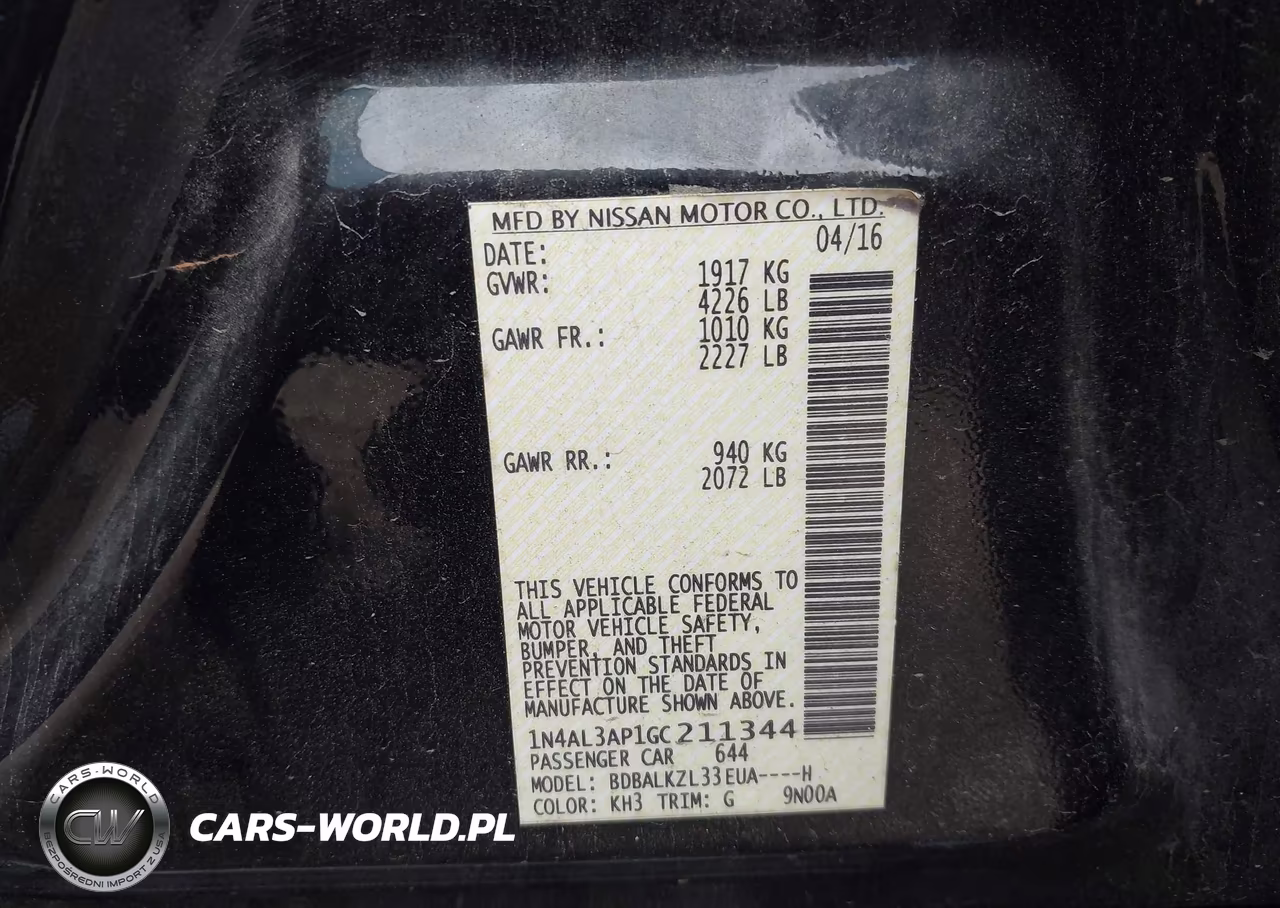 2016 Nissan Altima 2.5 Sv VIN:1N4AL3AP1GC211344 - 9