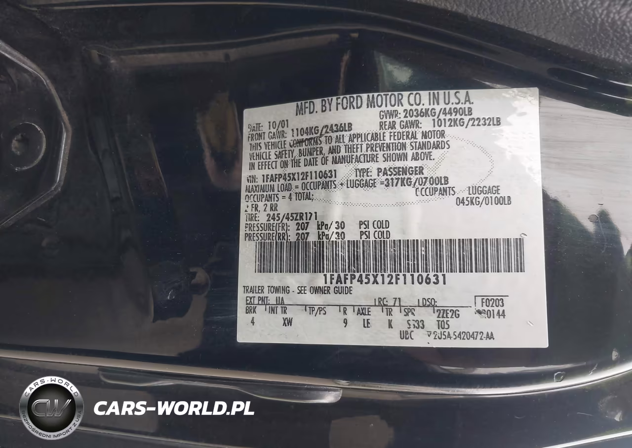 2002 Ford Mustang Gt-Gt Premium VIN:1FAFP45X12F110631 - 9
