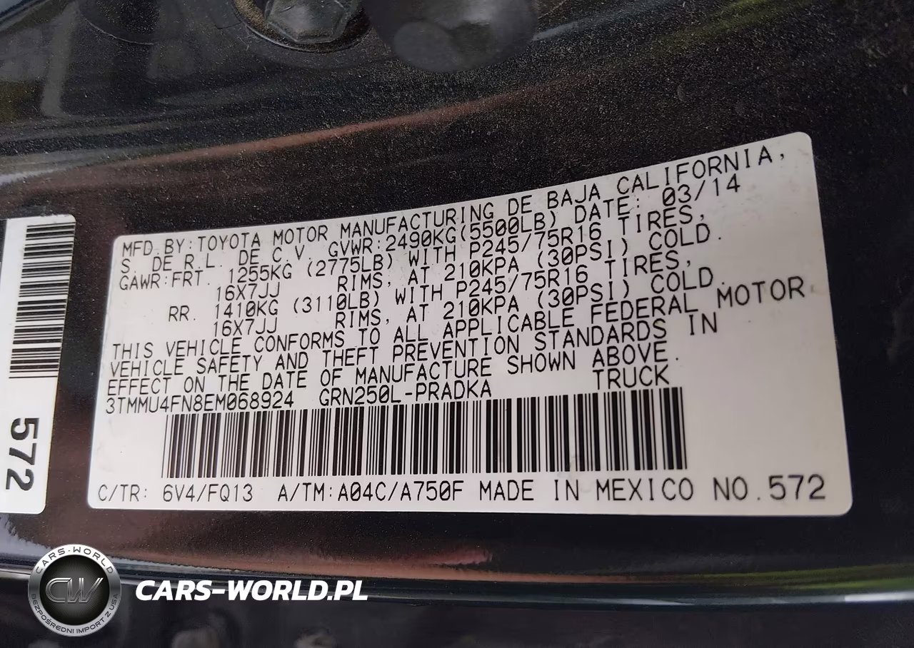 2014 Toyota Tacoma Base V6 VIN:3TMMU4FN8EM068924 - 9