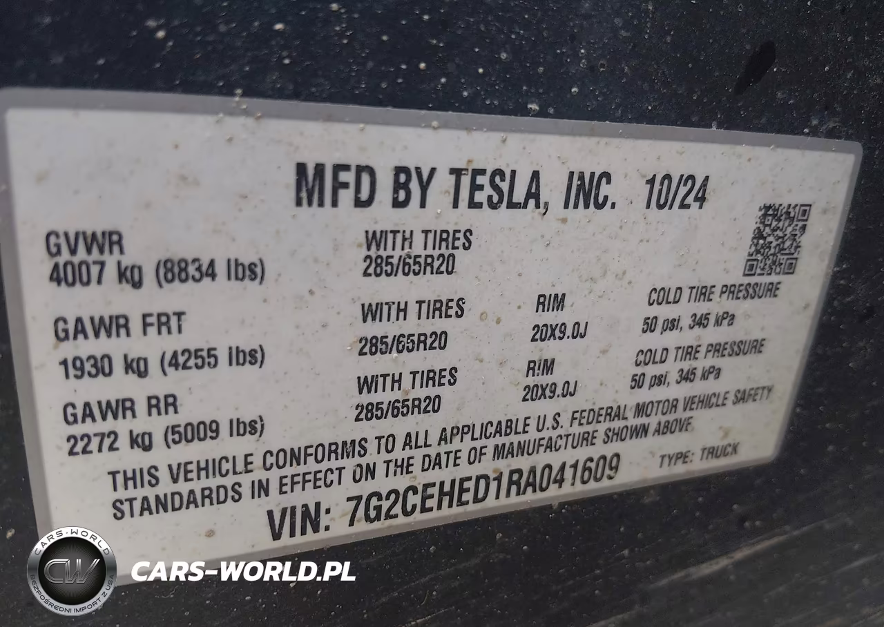 2024 Tesla Cybertruck All-Wheel Drive VIN:7G2CEHED1RA041609 - 9