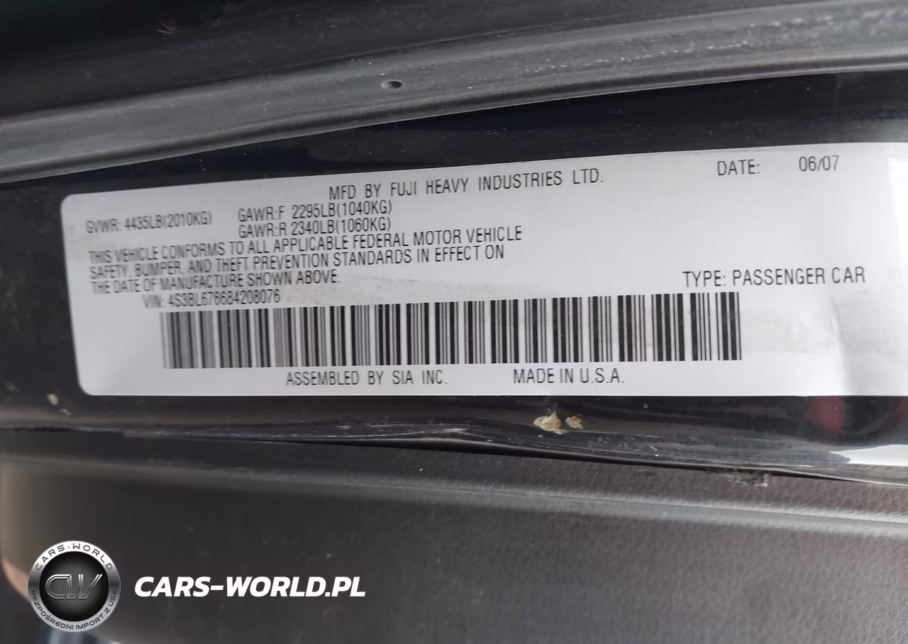 2008 Subaru Legacy 2.5Gt Limited-Gt Ltd W-Nav VIN:4S3BL676684208076 - 9