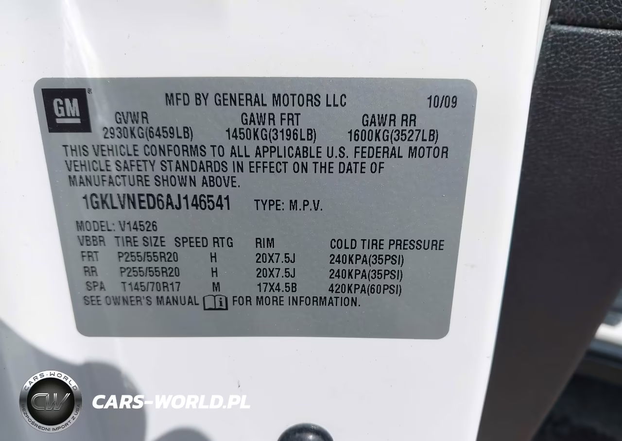 2010 GMC Acadia Slt-2 VIN:1GKLVNED6AJ146541 - 9