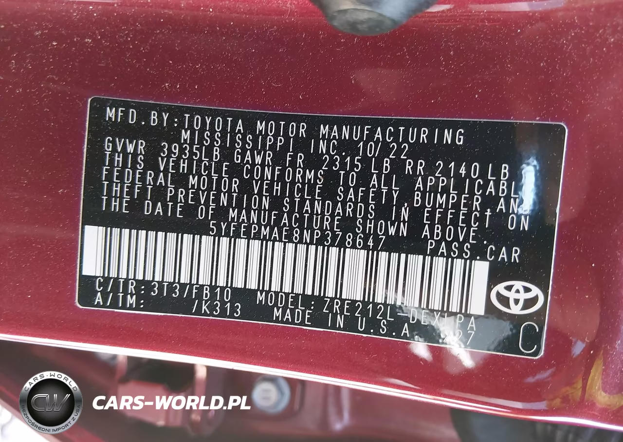 2022 Toyota Corolla Le VIN:5YFEPMAE8NP378647 - 9