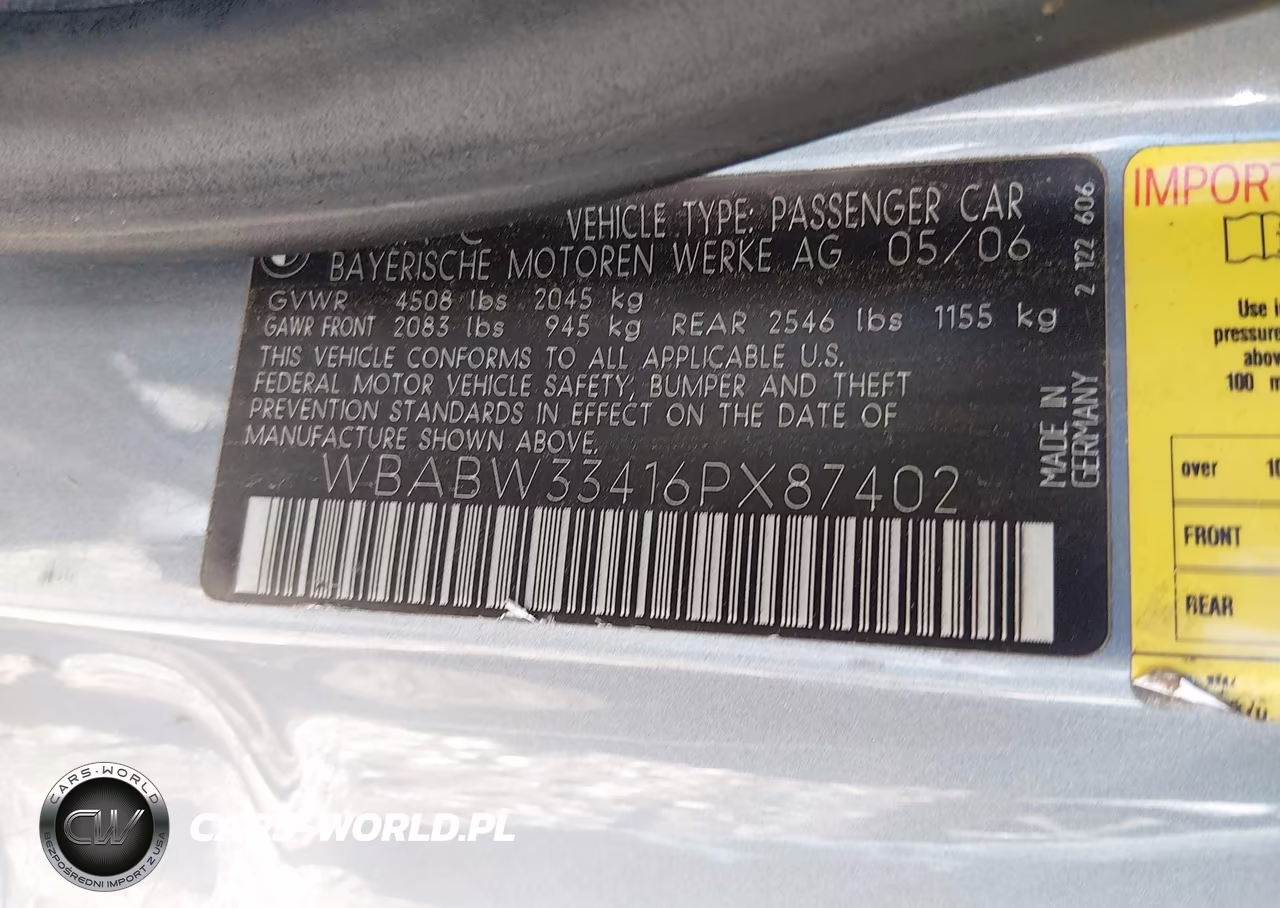 2006 BMW 325Ci VIN:WBABW33416PX87402 - 9