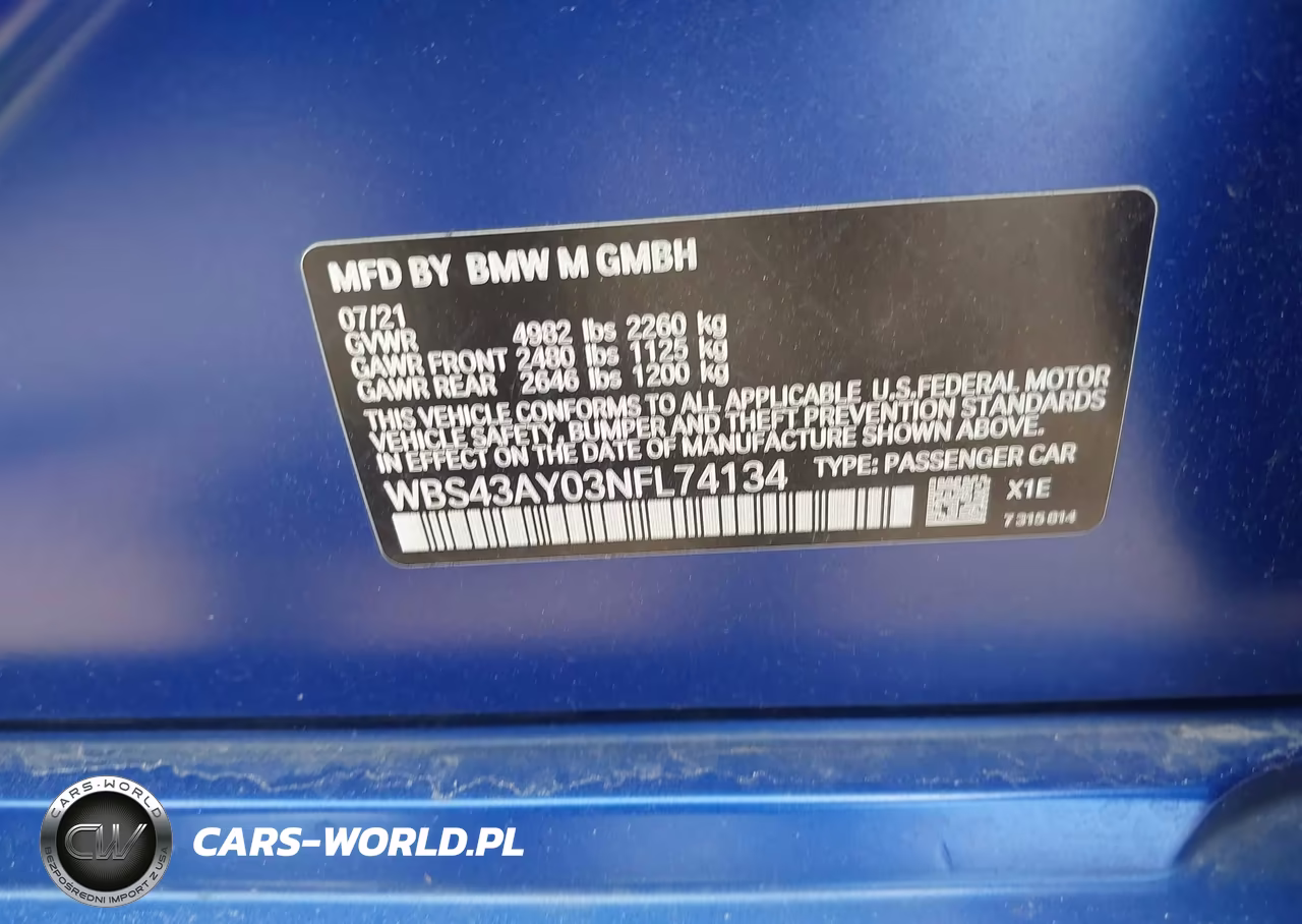 2022 BMW M3 Competition xDrive VIN:WBS43AY03NFL74134 - 9