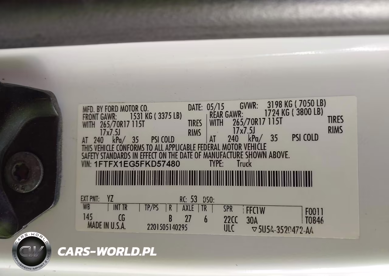 2015 Ford F-150 Xl VIN:1FTFX1EG5FKD57480 - 9