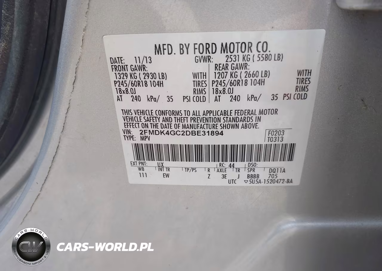 2013 Ford Edge Se VIN:2FMDK4GC2DBE31894 - 9