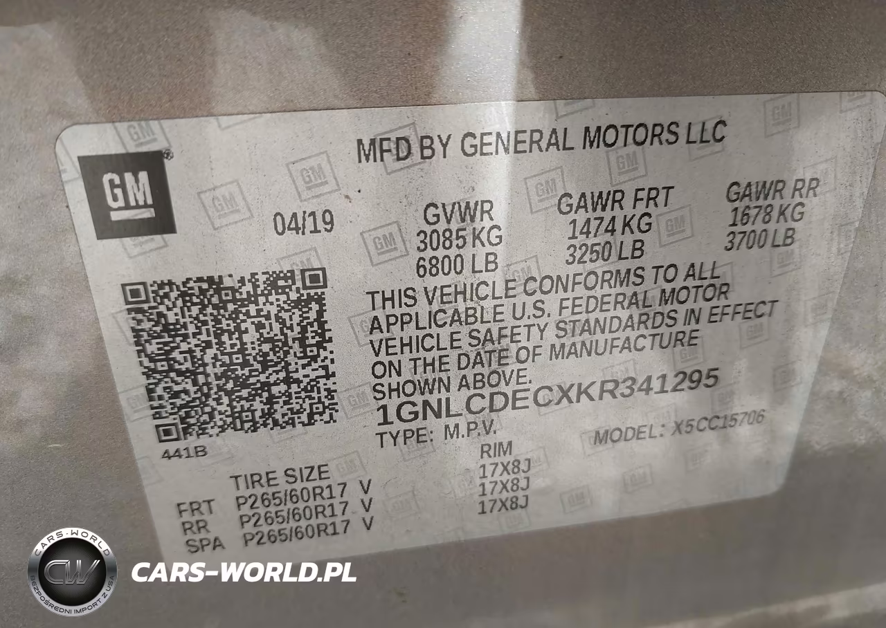 2019 Chevrolet Tahoe Commercial Fleet VIN:1GNLCDECXKR341295 - 9