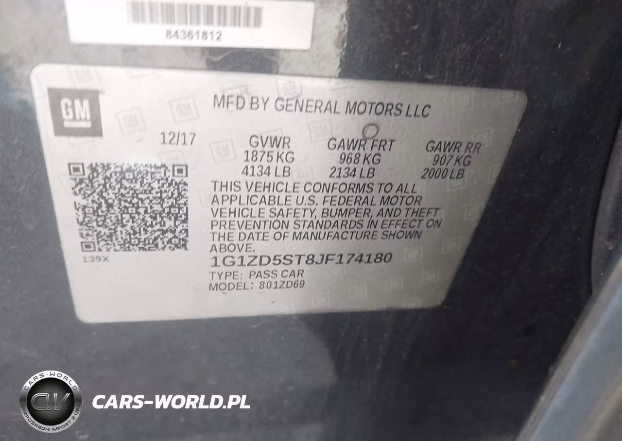 2018 Chevrolet Malibu Lt VIN:1G1ZD5ST8JF174180 - 9