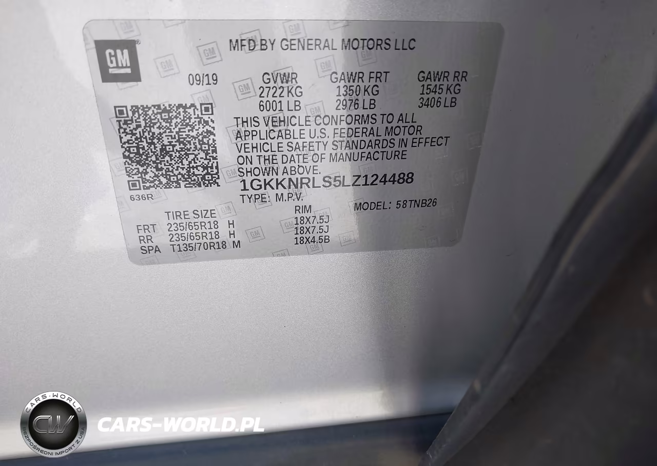 2020 GMC Acadia Fwd Sle VIN:1GKKNRLS5LZ124488 - 9