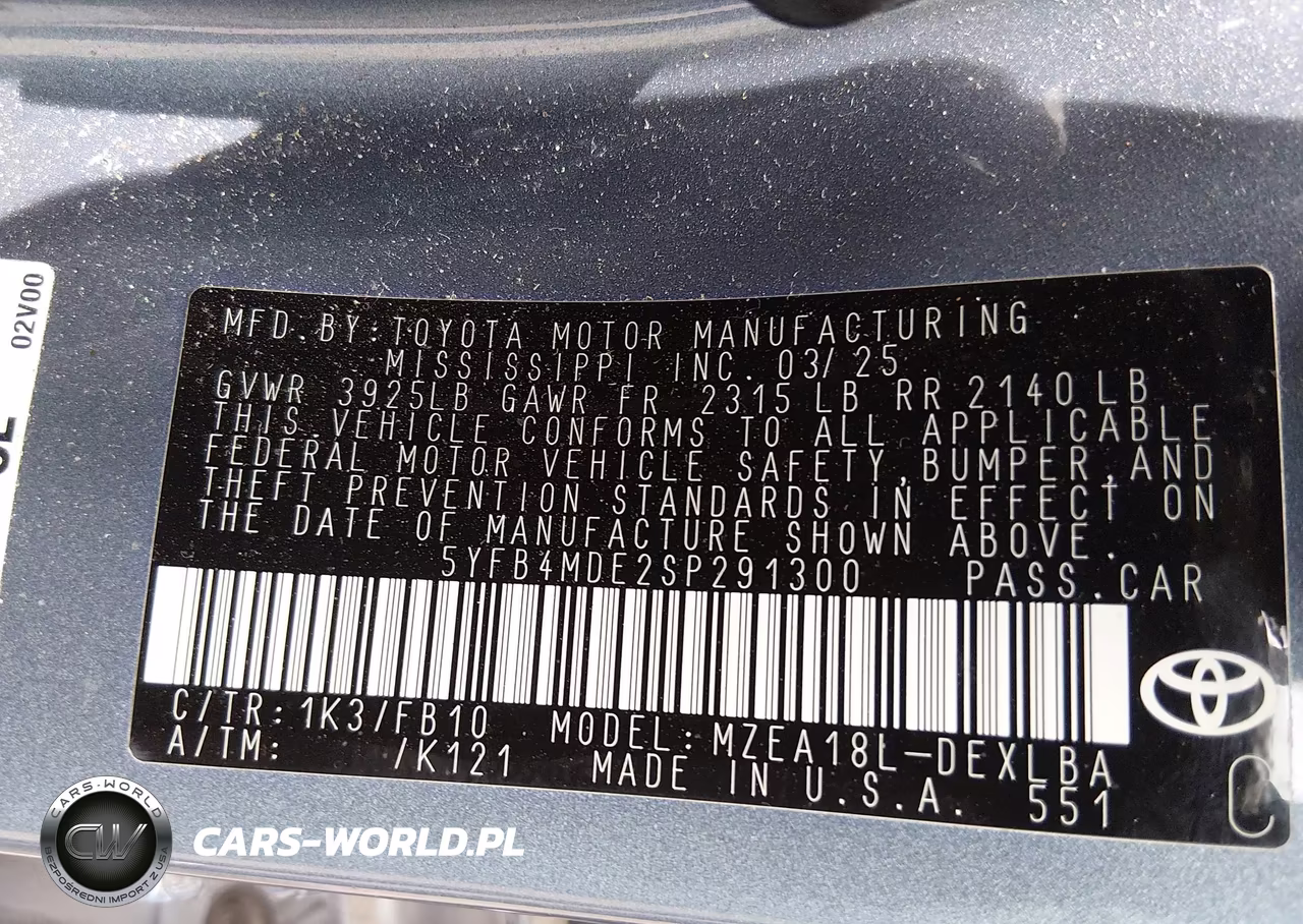 2025 Toyota Corolla Le VIN:5YFB4MDE2SP291300 - 9