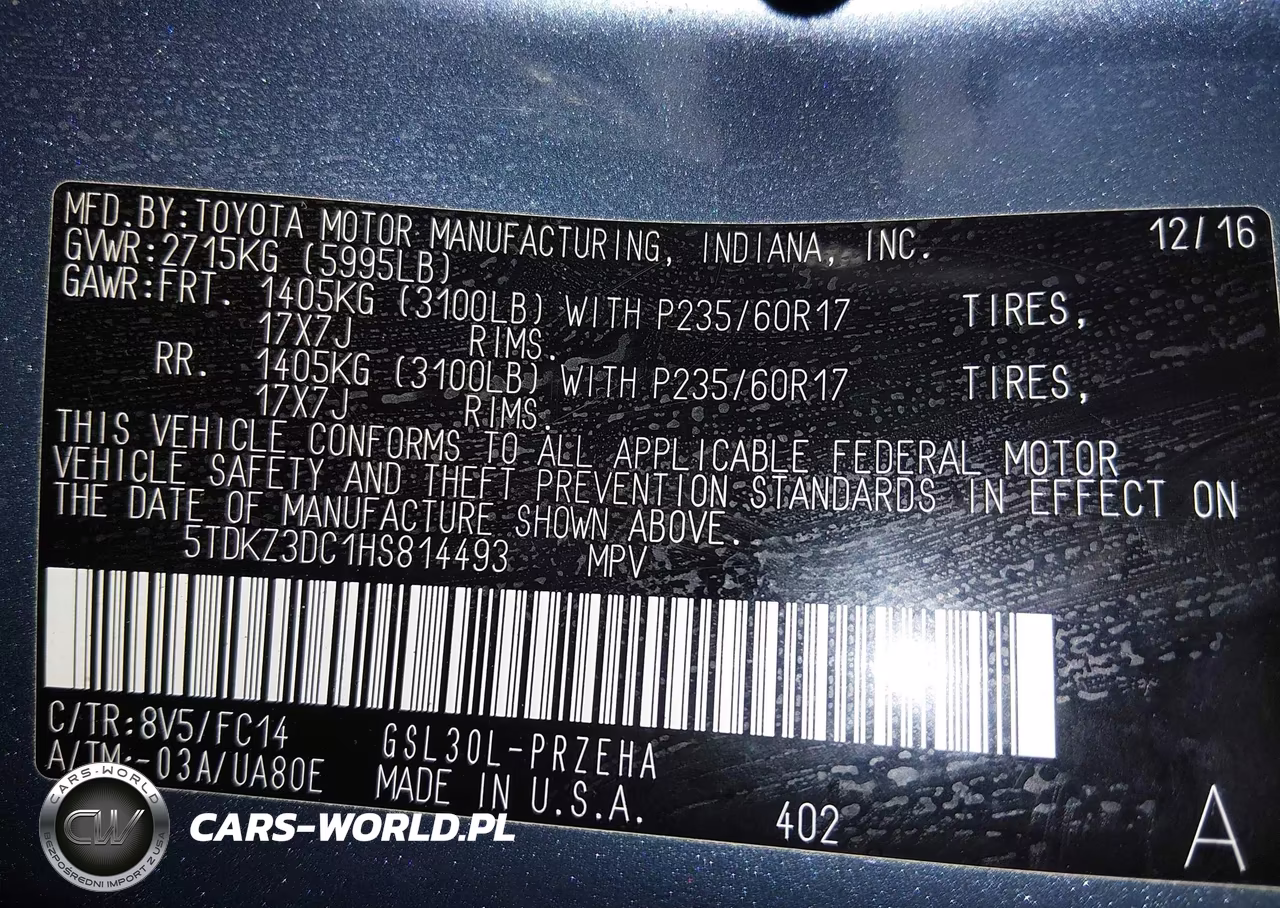 2017 Toyota Sienna Le 8 Passenger VIN:5TDKZ3DC1HS814493 - 9