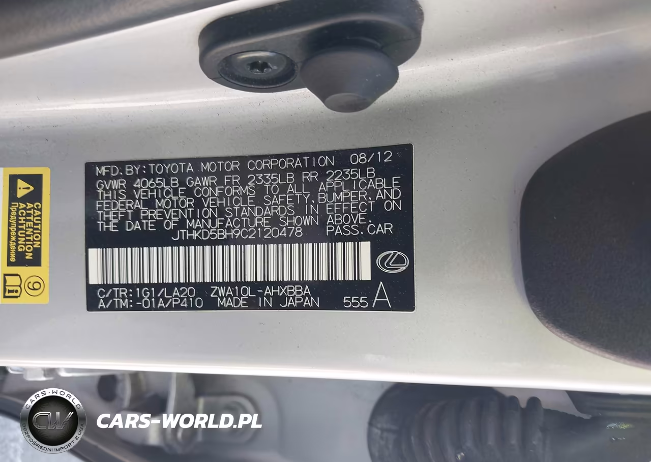 2012 Lexus Ct 200H Premium VIN:JTHKD5BH9C2120478 - 9